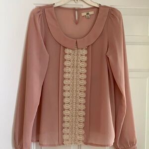 NWOT blush Small blouse